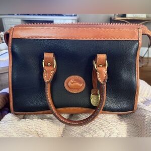 Dooney & Bourke Vintage Satchel Doctors bag pebbled leather buckle all weather